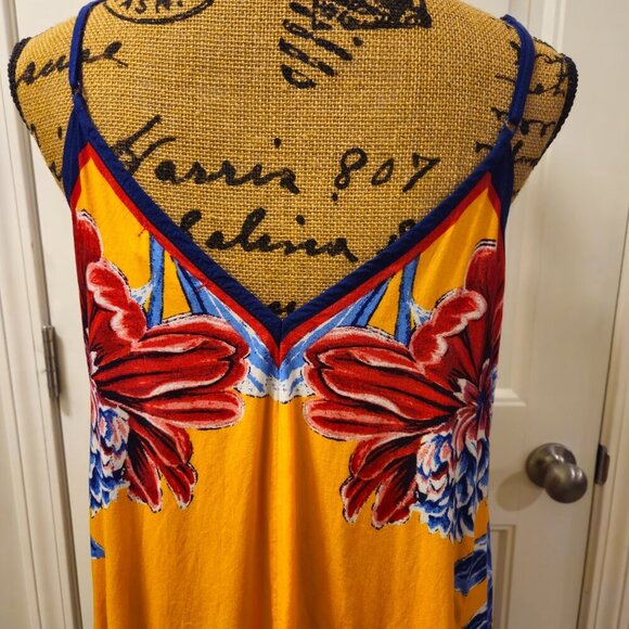 Flying Tomato Handkerchief Floral Print Above The Knee Mini Dress Boho Size L - Picture 3 of 10